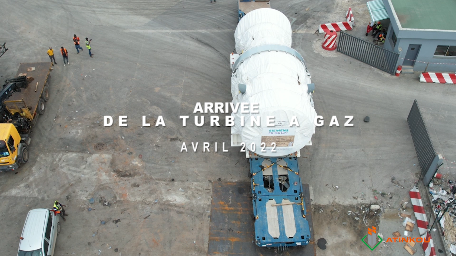 Arrivée de la Turbine à Gaz ATINKOU Avril 2022